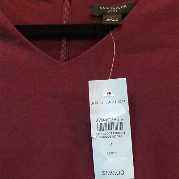 marron ann taylor new dress size 4 petite - Picture 2 of 4